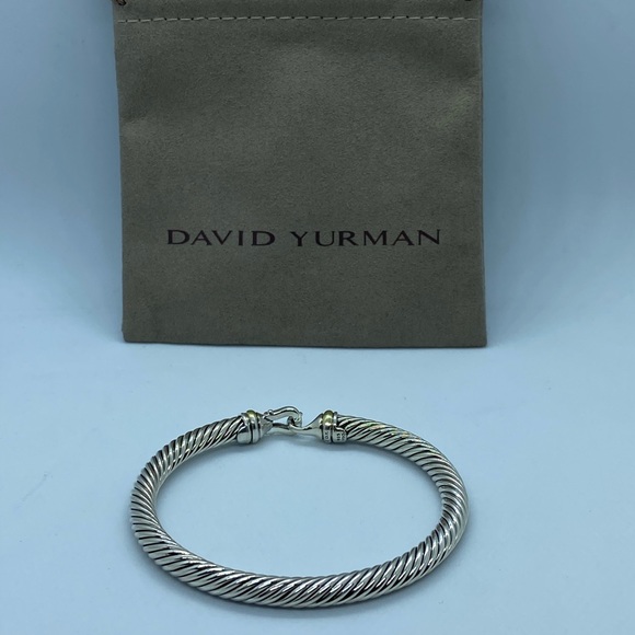 David Yurman cable Buckle 18k Gold 5mm .925 - Picture 2 of 4